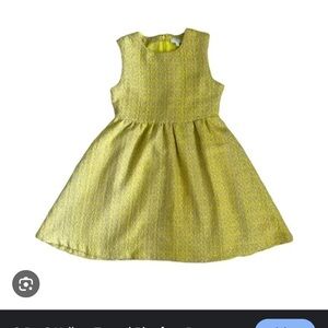 C De C Yellow Tweed Pinafore Dress